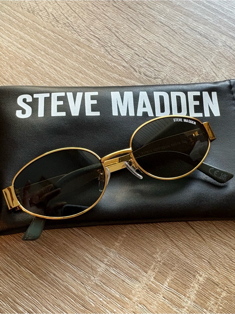 Steve Madden Gold Frame Black Lens Sunglasses